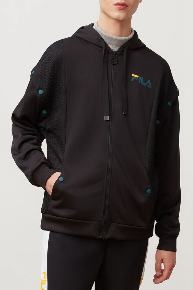 Fila Jakke Herre Svart Zee Snap Off Sleeve 813724-NKW